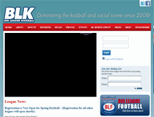 Tablet Screenshot of bigleaguekickball.com